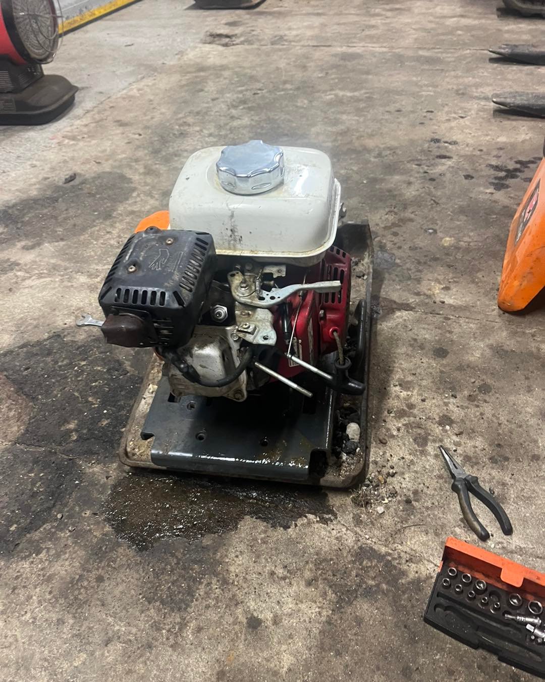 Equipment repair in progress