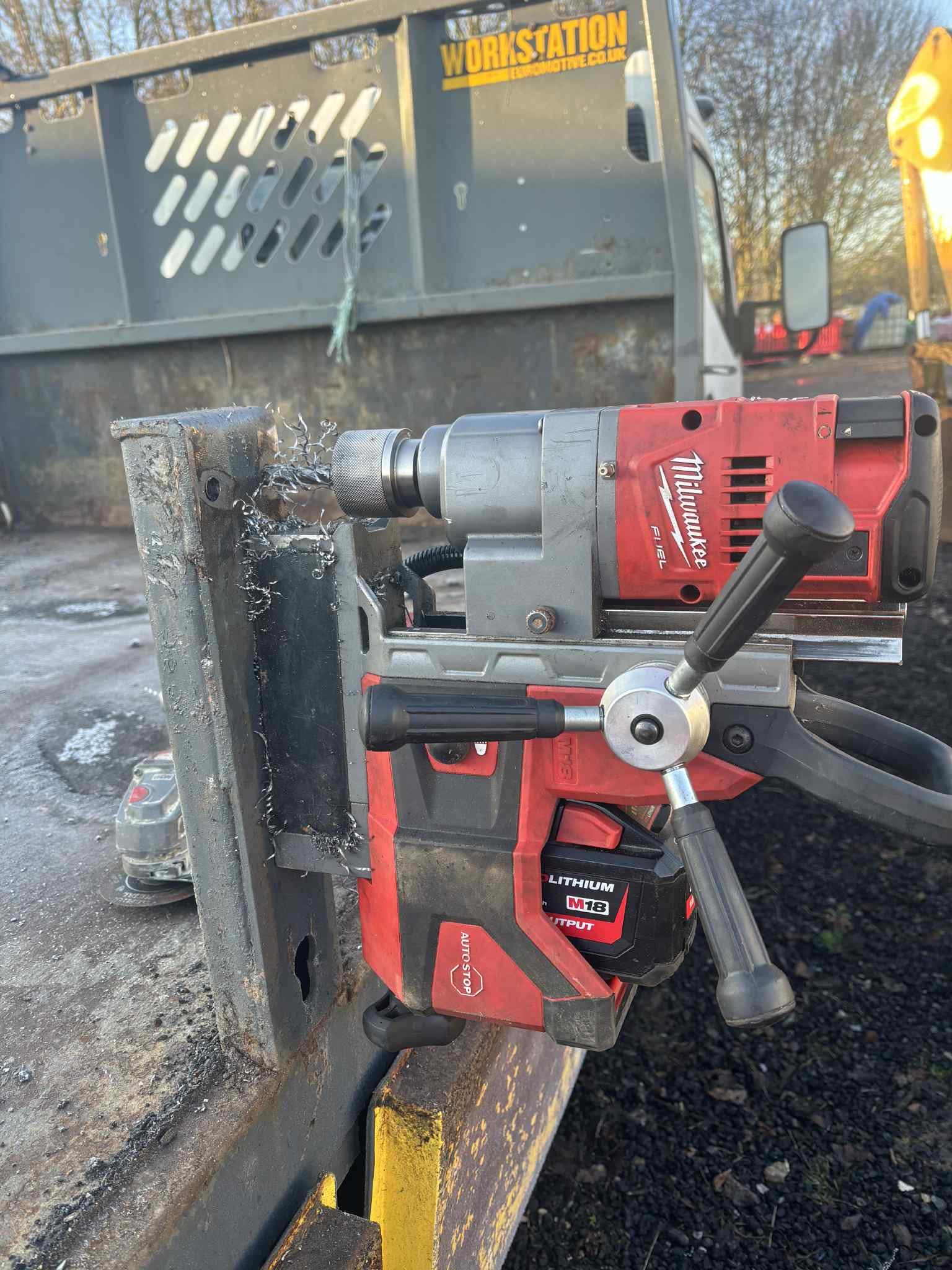 On-site welding repairs on 7.5 tonne lorry for MOT testing
